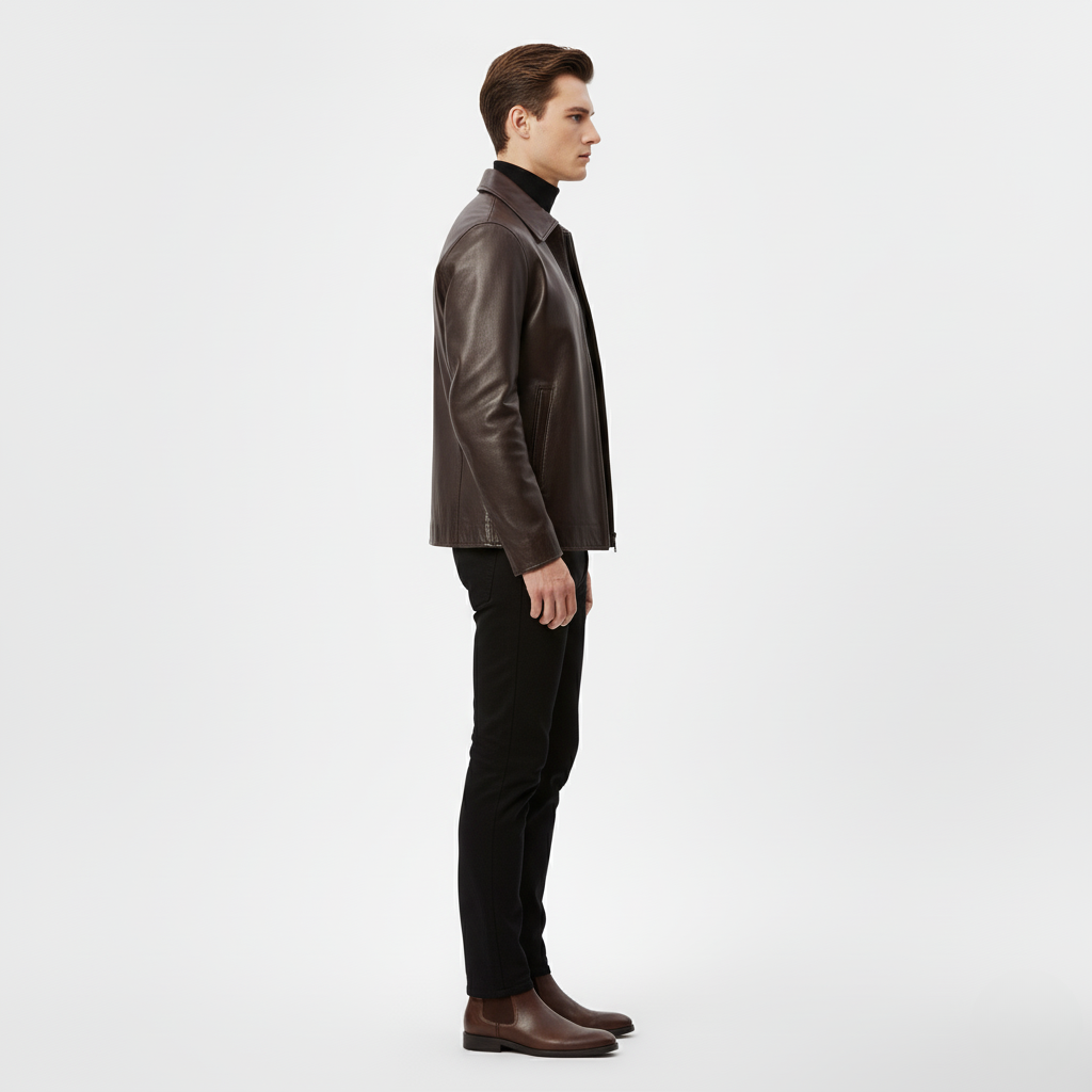 Modern Minimalist Leather Jacket