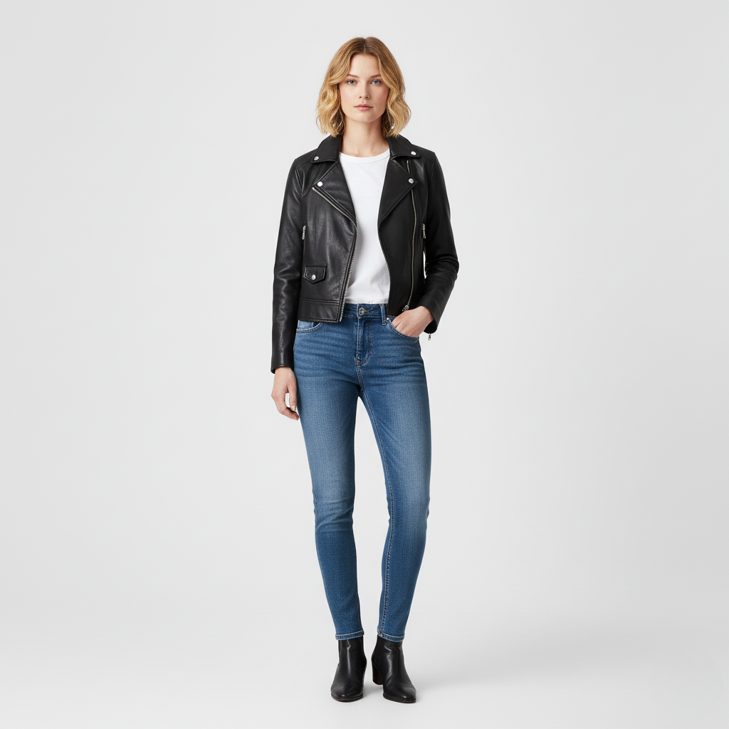Classic Leather Biker Jacket