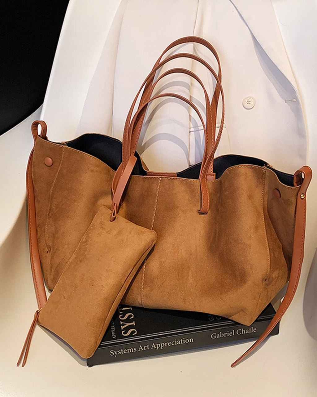 Adriana Suede Tote Bag