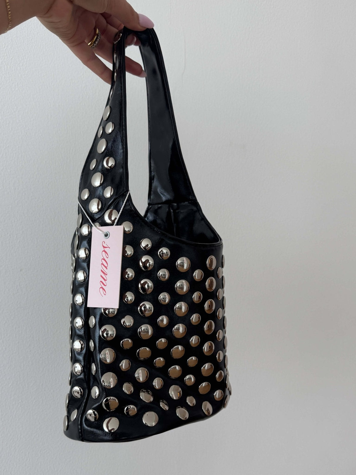 Alva Studded Bucket Bag