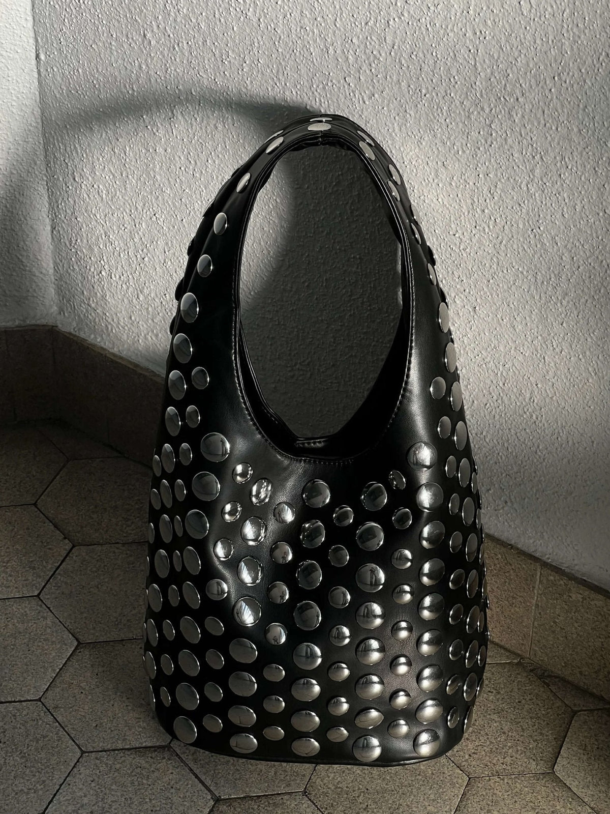 Alva Studded Bucket Bag