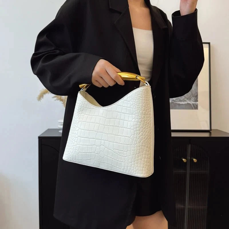 Anya Crocodile Pattern Handbag