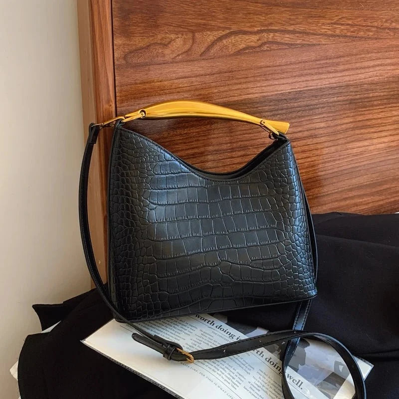 Anya Crocodile Pattern Handbag