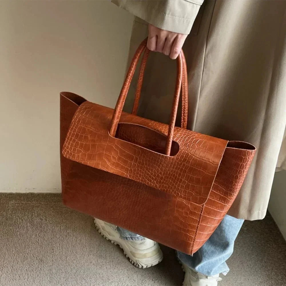 Claudia Crocodile Pattern Handbag