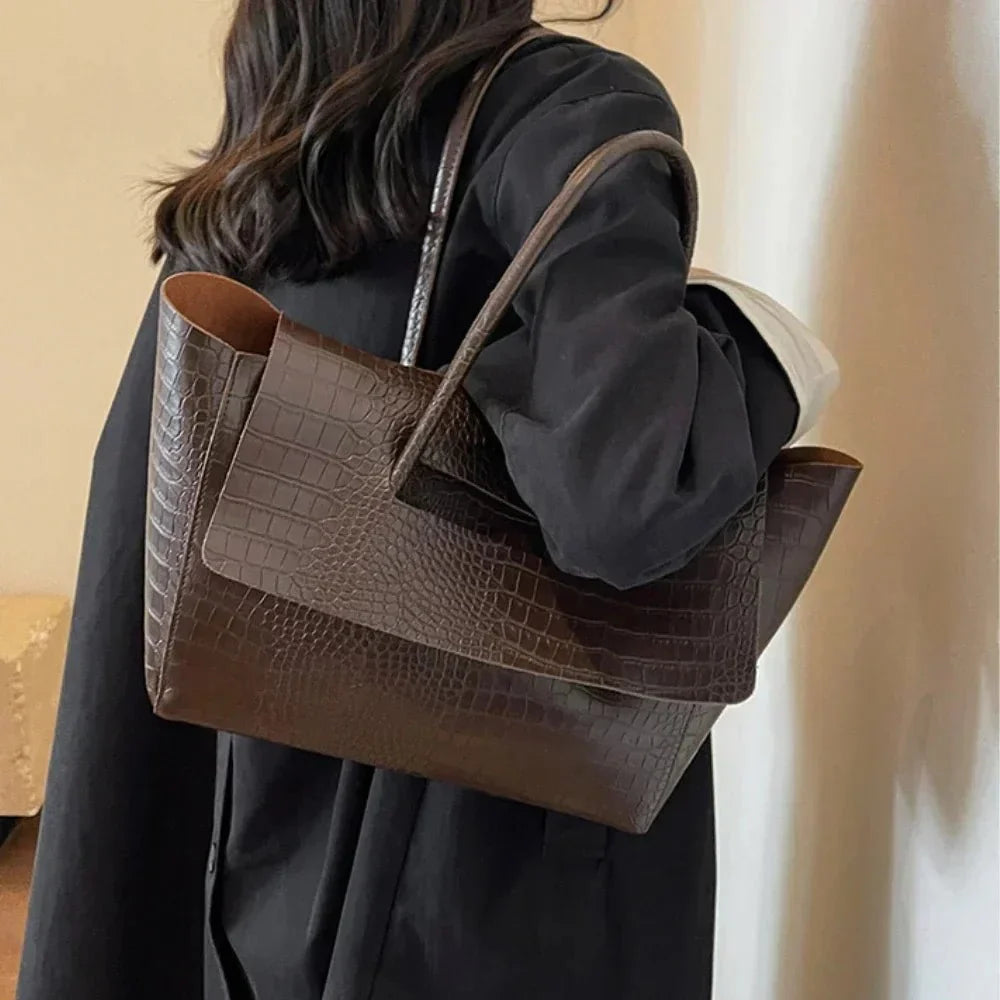 Claudia Crocodile Pattern Handbag
