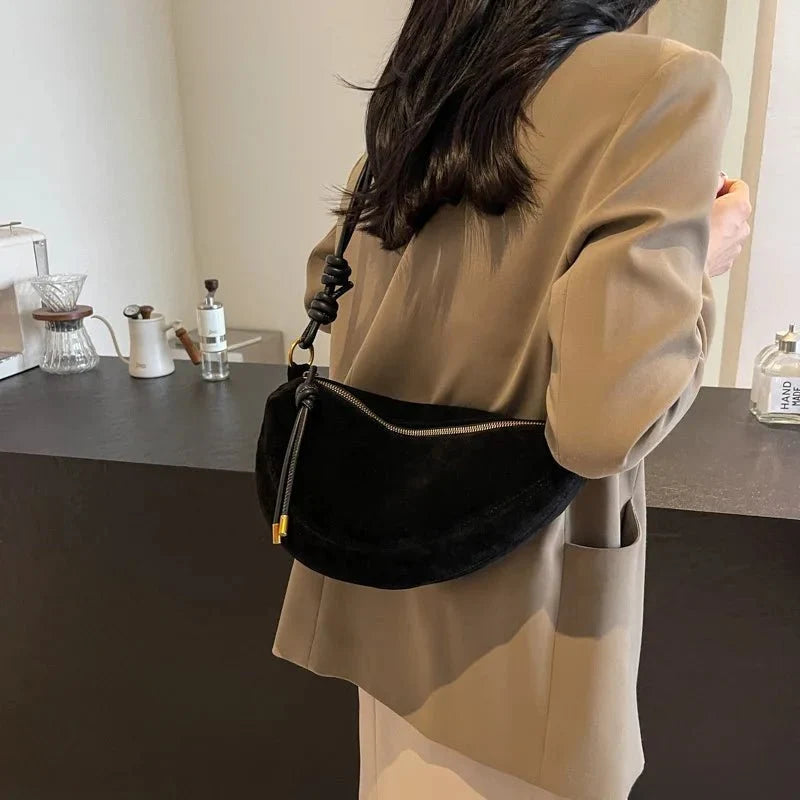 Mary Suede Shoulder Bag