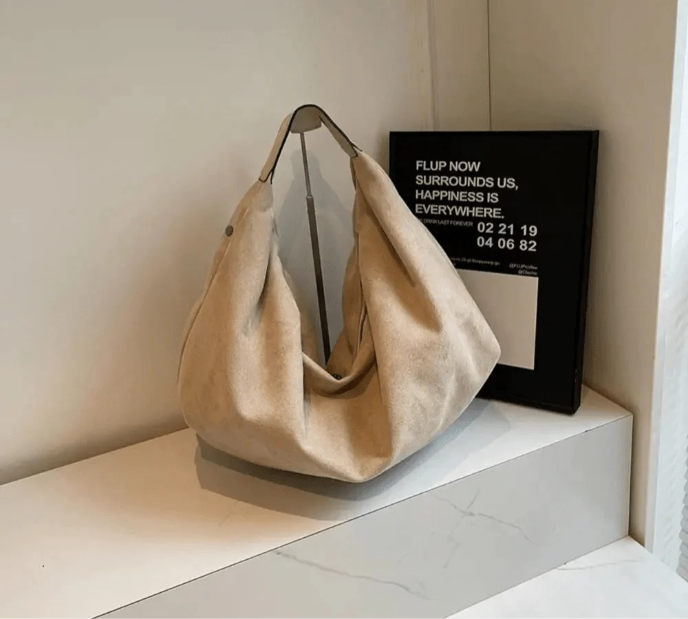 Odette Suede Hobo Handbag