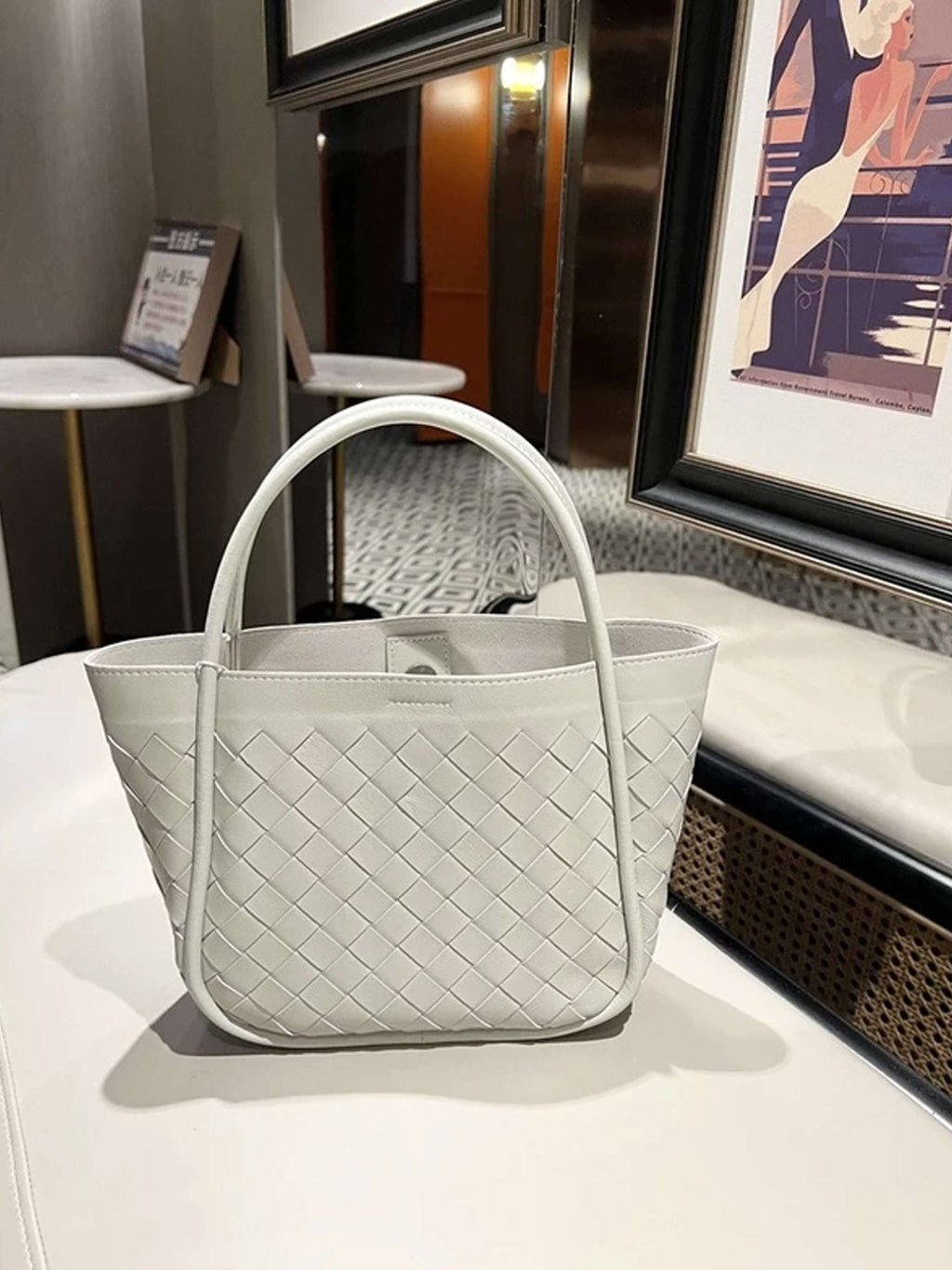 Rizelle Faux Leather Tote Bag