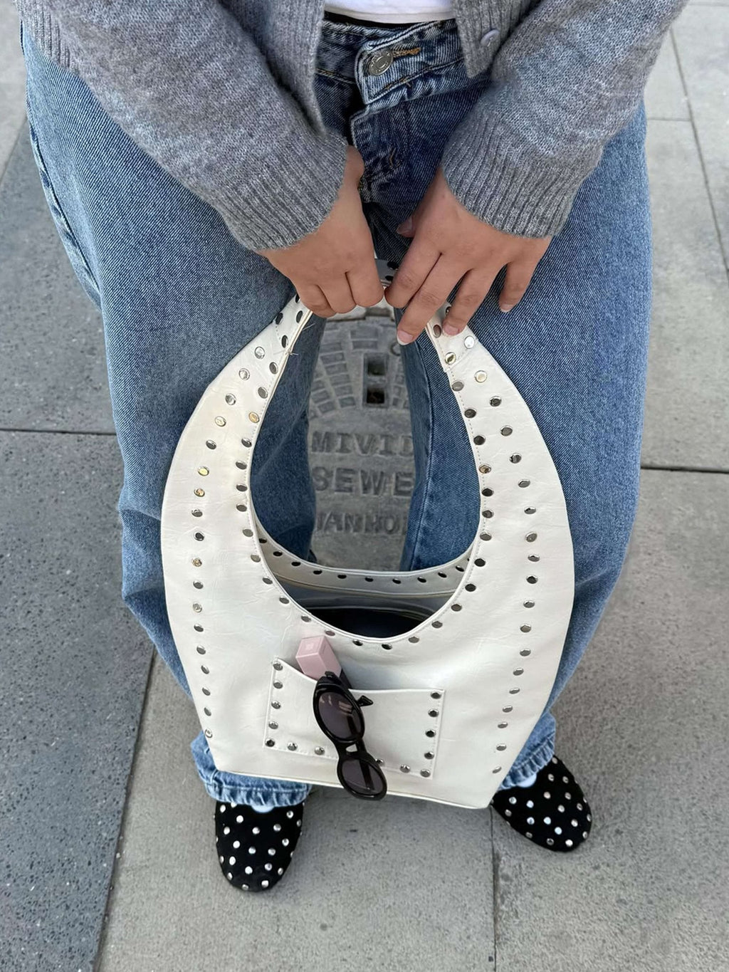 Stefani Studded Tote Bag