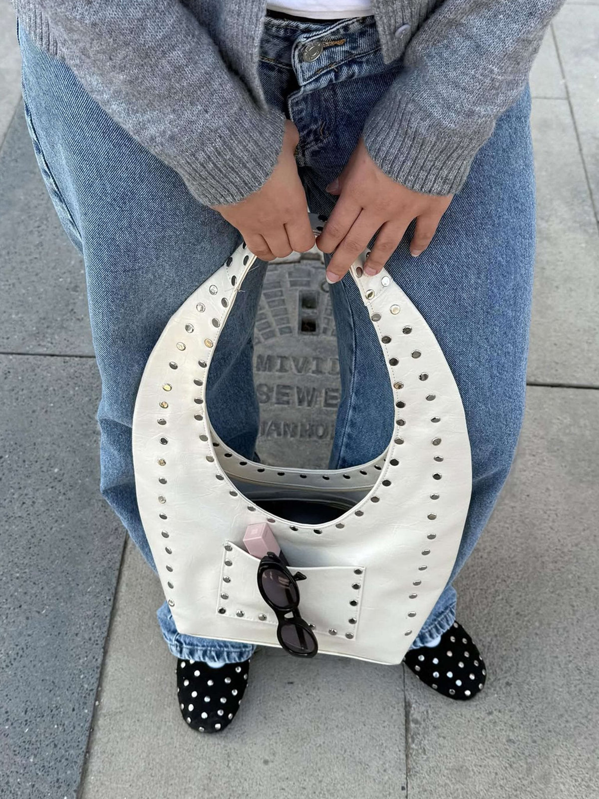 Stefani Studded Tote Bag