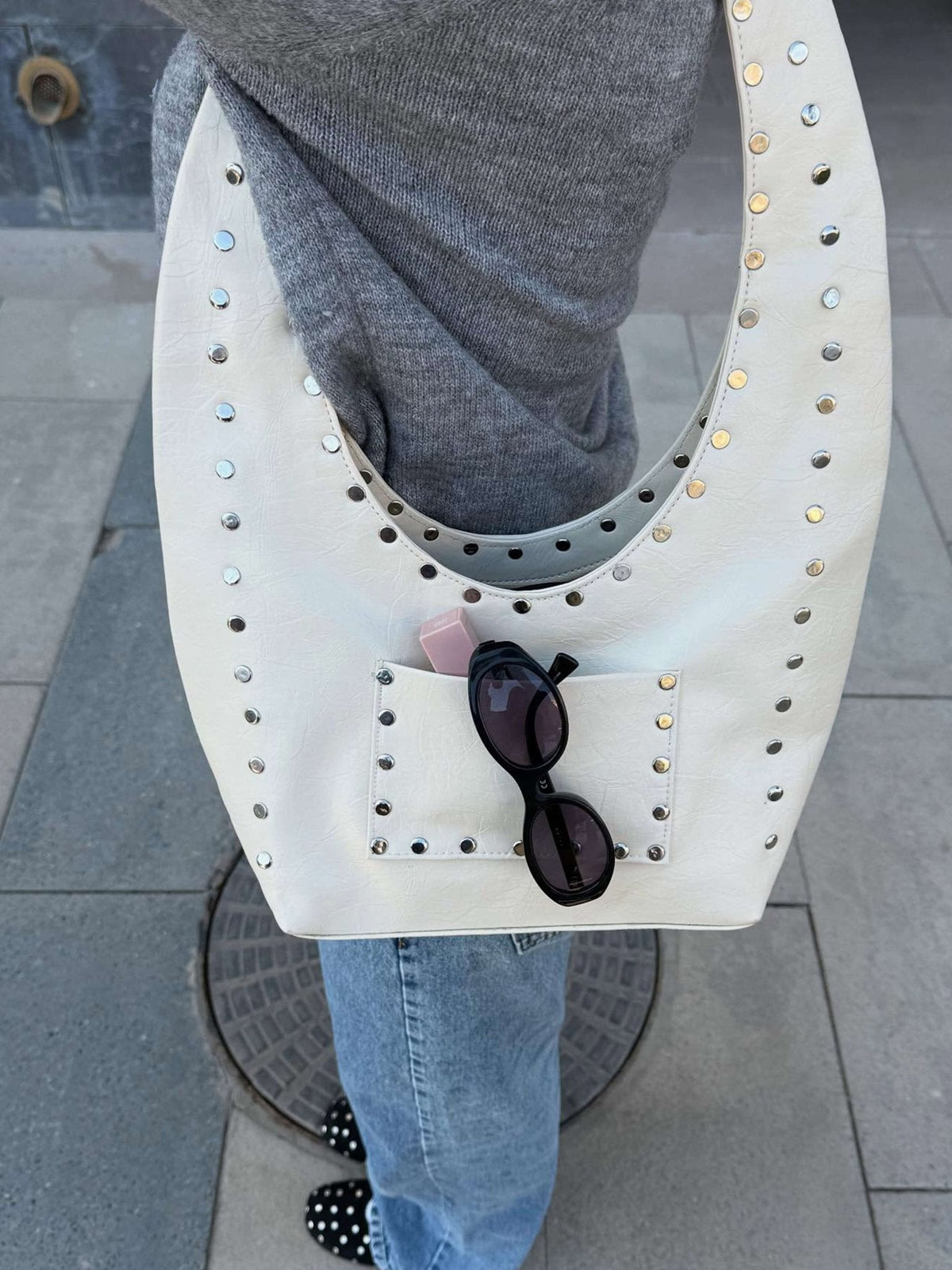 Stefani Studded Tote Bag